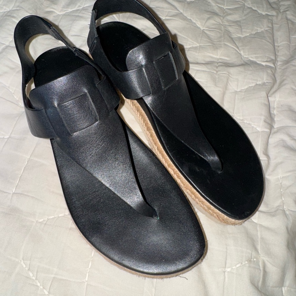 Vince Black Espadrille Sandals black 7.5